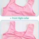 Nymphperi Girls Gymnastics Leotards 2 Piece Shiny Sleeveless Bodysuits with Sparkly Breathable Shorts Suit