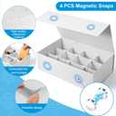 Mity rain 2-Pack Foldable Trading Card Storage Box with 10 Plastic Dividers & 20 Clips - DIY Customizable Card Organizer Holds 3500+ Cards, Magnetic Closure Deck Box for card Collectors