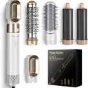5-in-1 Hair Styler & Hot Air Brush Set, Multi-Functional Hair Styling Tool for Curling, Straightening & Volumizing, Ionic Hair Dryer Brush for Salon-Style Results at Home