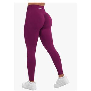 AUROLA Influence Workout Leggings for Women, Seamless Compression Tummy Control Leggings Mid Rise Yoga Pants,M