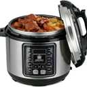 10 in 1 Electric Pressure Cooker with 24-Hour Reservation Function, 6L, Slow Cooker, Rice Cooker, Wok, Cake, Yogurt, Make Cooking Easier (Black)