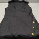 Women's Crew Neck Button Front Mini Dress Sleeveless Split Hem Work Business Casual Dresses Small