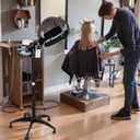 Professional Standing Hooded Hair Steamer for deep Scalp Conditioning,Adjustable time and Temperature Settings with Dry-Run Protection,Salon Station spa Equipment,Suitable for Home and Barbershop use