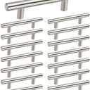homdiy Cabinet Handles Brushed Nickel Cabinet Pulls - HD201SN Modern Drawer Handles Stainless Steel Cabinet Hardware 4-1/2in Hole Centers Kitchen Cabinet Handles Cupboard Handles