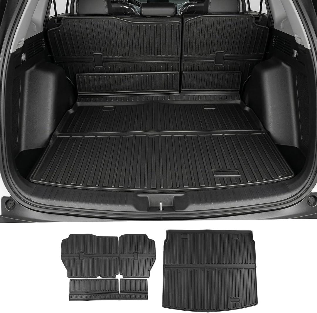 Cargo Mat Fit for Honda CR-V & CR-V Hybrid 20232026, Upper Deck Trunk Liner with Back Seat Backrest Mats, All-Weather Cargo Floor Protector, Fit for Honda CRV Accessories