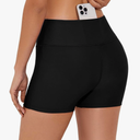 Tournesol Women's 3" Swim Shorts High Waisted Bathing Suit Bottoms Seamless Board Shorts UPF50+ Boyshorts with Pockets 160