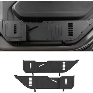 SHEAM Metal Front Door Pocket Storage Box Compatible with 2018-2025 Jeep Wrangler JL 2/4 Door 4XE Gladiator JT, Car Side Insert Organizer Box Interior Accessories Replaces Weak Saggy Net - 2PCS