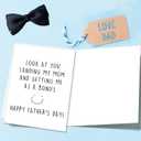 4 x OJsensai Funny Stepdad Fathers Day Card from Step Son Daughter, Gifts for Bonus Dad, Happy Fathers Day for Step Dad