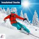 Debra Weitzner Thermal Socks - Men & Women's Warm Crew Socks, 4/6 Pairs, Winter Thick Boot Socks (Black)