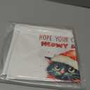 grapehiker Christmas Black Cat Pillow Covers 18x18, Gifts for Cat Lovers, Winter Holiday Christmas Black Kitten Kitty Decorative Throw Pillow Covers for Couch Bedroom Living Room Home