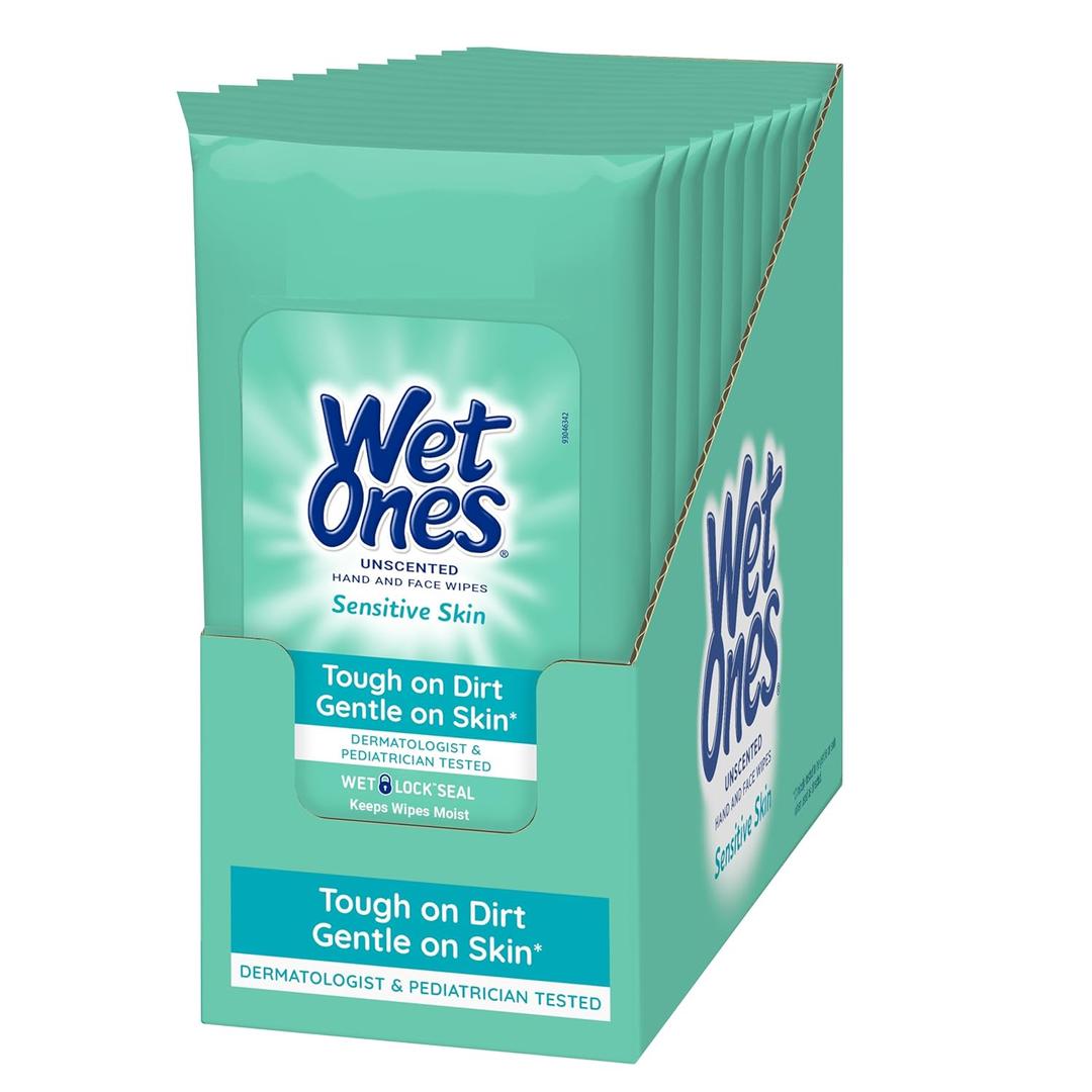 Wet Ones Hand Wipes, 20 Wipes (Pack of 10)