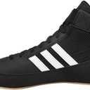adidas Men's HVC Wrestling Shoes (6.5, Black/White)
