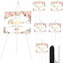 JEAWIWI 6PCS White Easel Stand for Wedding Sign Stand, 66 Inch Adjustable Metal Easels for Display, Portable Folding Easel for Wedding, Display Show, Arts, Poster with Portable Bags