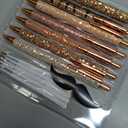Mr. Pen- Fancy Pens for Women, 7 Black Ink Ballpoint Pens with 10 Refills, 1.0mm, Rose Gold Reverie, Glitter Cute Pens for Journaling, Sparkly Fancy Pen