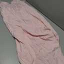 Women's Dress V Neck Backless Spaghetti Strap Maxi Dress for Women Flowy Boho Casual Sundress (Pink, Small)