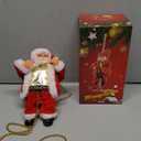 Electric Santa Climbing Rope Decoration - 2PCS Funny Musical Christmas Tree Ornament, Hanging Doll Toy for Party Home Door