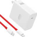150W 100W 80W Super Fast Wall Charger Block Compatible for Oneplus One Plus 15 15R 13 12 13R 12R 11 10T 10R Nord CE4 3 4 Pad Open PD 65W MacBook Laptop 3.3ft USB C to C Cable