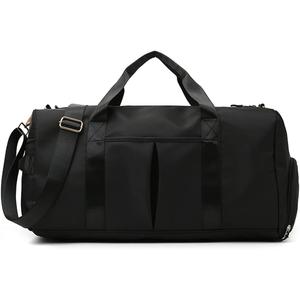 ZUEVI Sports Gym Duffel Bag for Men or Women Waterproof Weekender Travel Bag with Shoes Compartment Dry and Wet Separation for Training Swim Yoga(Black)