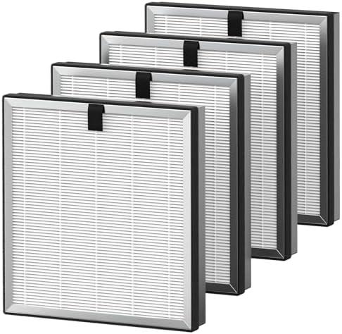 4 Pack APH3000 Replacement Filter Compatible with KNKA APH3000 Air Purifier, 3-in-1 HEPA Filter with CarbonTech Filters 99.97% of Pollen, Dust, Pet Dander, Smoke, Odors