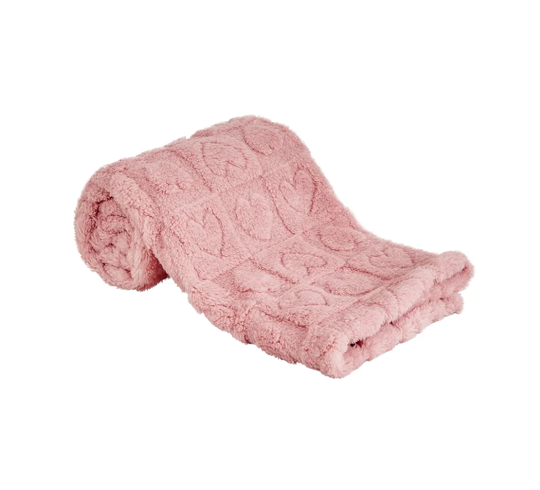 Bedsure Baby Blanket Heart Checkered Blanket, Ultra Soft Cozy Baby Blankets for Girls Boys, Fluffy Infant Toddler Newborn Receiving Blankets for Crib Stroller 27×35” ( Pink)