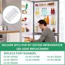 2Pcs W11527432 Fridge LED Light Replacement for Maytag for Amana Refrigerator Module W11101384 W11333374 W11387579 W11042554 WRX735SDHZ02 WRX735SDHZ03