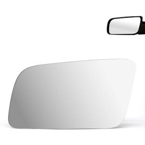 NEYASU Driver Left Side LH Mirror Glass fit for 1990-2000 Chevy GMC C1500 C2500 C3500 K1500 K2500 K3500 Pickup Truck Tahoe Blazer Jimmy Yukon Flat Glass Replacement with Adhesives No Heated