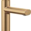 Moen Meena Bronzed Gold One-Handle Single Hole Modern Bathroom Sink Faucet with Optional Deckplate and Drain Assembly, 84794BZG
