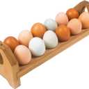 Farmhouse Stackable Wood Egg Holder - Fresh Egg Storage Rack (1)
