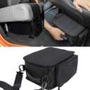 YOCTM Under Seat Organizer for 2007-2025 Jeep Wrangler JK JL JLU 4XE Sports Rubicon Gladiator JT Backseat Rear Under Seat Storage Bags Black Portable Storage Tool Kits Pocket