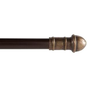 Kenney Dresden 7/16" Adjustable Decorative Café Curtain Rod, 48-84", Oil Rubbed Bronze (387/38)