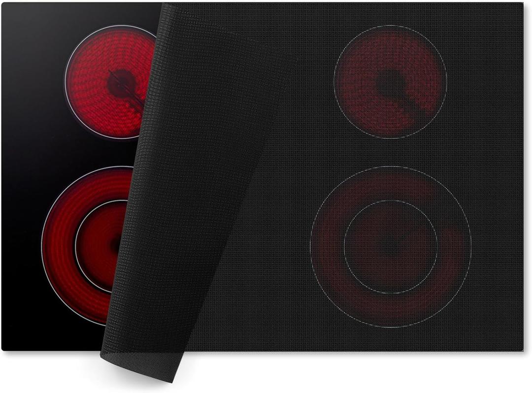 Heat-Resistant Silicone Induction CooktopMat, Fireproof Stove Top Cover for Electric Stove, 30.7 x20.4 Inch Translucent Cooktop Protector, CuttableInduction Cooktop Mat