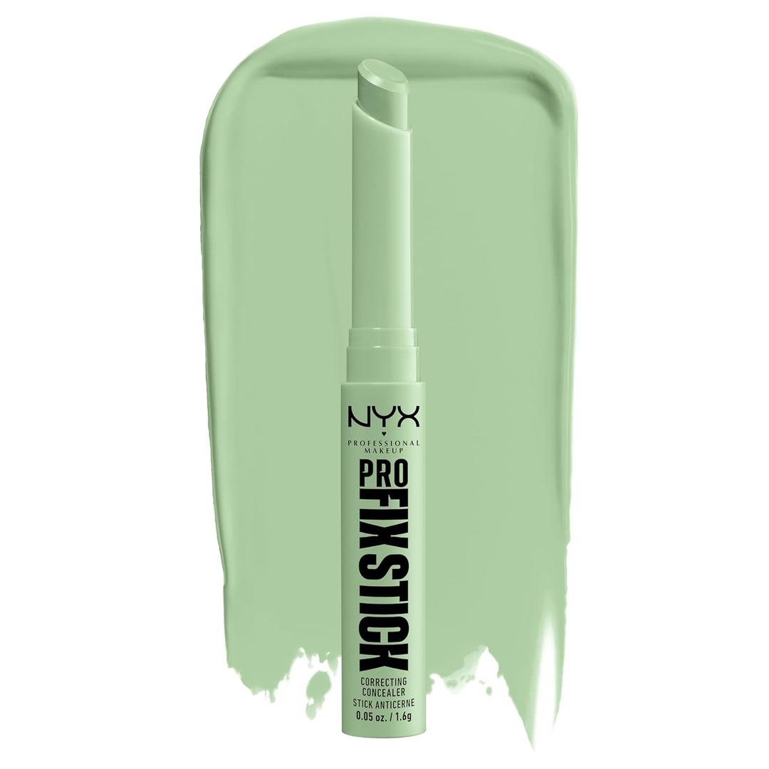 NYX PROFESSIONAL MAKEUP Pro Fix Stick Correcting Concealer, Buildable Medium Coverage Concealer Stick - Green (0.05 Ounce (Pack of 1), 0.1 GREEN)