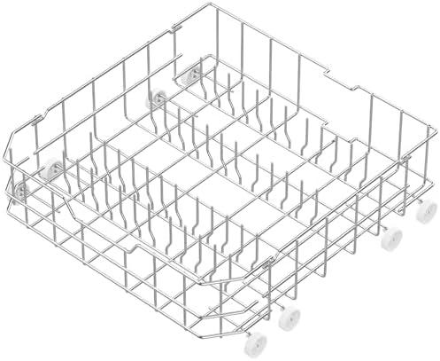 Upgraded 304 Stainless Steel WD28X10384 Dishwasher Lower Rack Replacement for GE Dishwasher Bottom Rack GLD4500V00CC, GLC4400R40BB, GLD5660V00SS with WD35X21038 Wheels