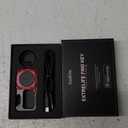 Keychain, Works with Apple Find My, Heavy Duty Key Chain Bottle Opener, Carabiner Car Key Chains with GPS Tracker, Key Finder, Bluetooth Tracker for Luggage, Kids, Bags and More, Rechargeable, Red