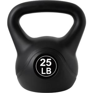 ALTLER Vinyl Plastic Concrete Kettlebell 10-50LBS Safe Strength Training Kettlebell Anti-Slip Grip Weight for Home Workouts and Men/Women/Beginners