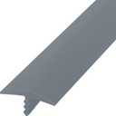 T Rubber Trim Molding, Fit 3/4 inch Edge, Shelf Edging Banding, Center Barb Tee Moulding for Tables, Floor Transition Strip, Machines Decorative, Gray, 20FT