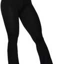 Sunzel Flare Leggings, Crossover Yoga Pants with Tummy Control, High-Waisted and Wide Leg XL