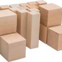 BeaverCraft Basswood Carving Blocks BW18 pcs Whittling Wood for Crafts - Soft Carving Wood - Basswood Kit 2 Different Sizes - Unfinished Wooden Blocks for Carvers