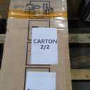 YITAHOME 72" Farmhouse Bar Cabinet with Bottle Rack and Glass Holder, Large Kitchen Buffet with Shelves, Cabinet with 3 Drawers, Coffee Bar Sideboard with LED Lights, Off White + Walnut Grain