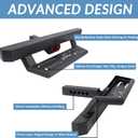 Just-V Hitch Step for Pickup Truck Trailer Tow Hitch Step Textured Black Non-Slip Strong Steel Rear Bumper Step Hitch with Pin Lock U-Bolts 2" Hitch Receiver Stabilize 220LBS Maximum Load
