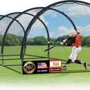 ORIENGEAR Baseball Batting Cage 30FT for Backyard, Training Equipment Cages for Hitting and Pitching Practice, Softball Baseball Nets for Batting with Frame and Net