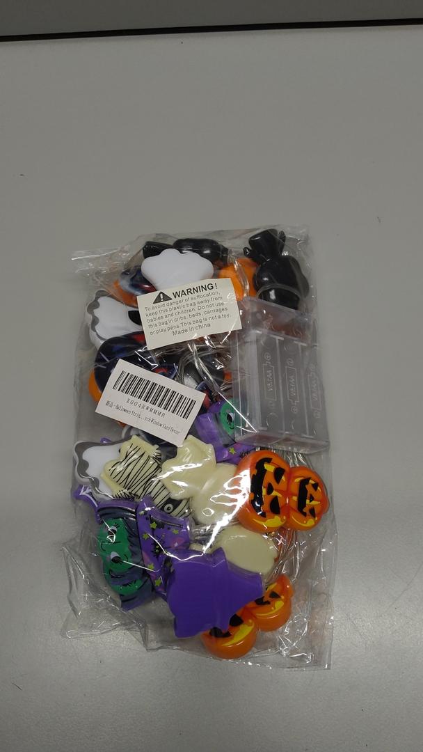 Halloween String Lights with Pumpkin Bat Ghost Spider, Battery Operated 16.4FT 30 LED Mixed Decorative Lighting for Indoor Outdoor Halloween Party Porch Window Yard Decor