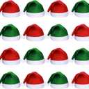 SATINIOR 16 Pieces Christmas Hat Bulk Santa Claus Xmas Santa Non Woven Fabric Hats for Christmas Adult Party Decorations