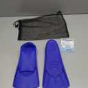 Gintenco Swim Fins, Kids Swim Training Fins for Lap Swimming, Travel Size Flippers with Mesh Bag, Silicone Swimming Fins for Kids Teens Adults Women Men (S(Jr 2-3/ US Women 3-5), Navy Blue)