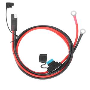 2 x 2FT 10AWG SAE Battery Connector, 10 AWG SAE Charger Extension Cable Leads, 24 Inches Ring Terminal Harness Cable, Easy Quick Convenient Connect for Motorcycles, Cars, Solar Panel