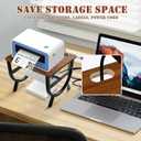 Label Holder for Rolls and Fan-Fold Labels, Thermal Label Holder, Shipping Label Roll Holder for Desktop Thermal Printer, Label Printer Accessory Supplies for Office, Small Business, Home