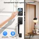 Keyless Entry Door Lock with Handle, Keypad Door Lock with Handle, Matte Black Front Door Lock Set, Anti-Peep Code Auto Lock Deadbolt, Easy Install for Exterior Home Apartment Rental