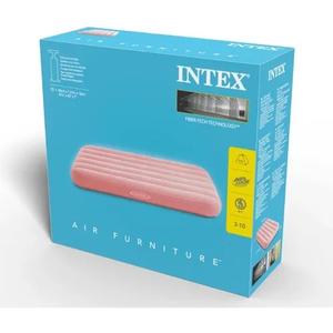Intex 66803EP Cozy Kidz Inflatable Airbed: Fiber-Tech Velvety Soft Surface Carry Bag Included Color May Vary 34.5" x 62" x 7", (Pink)