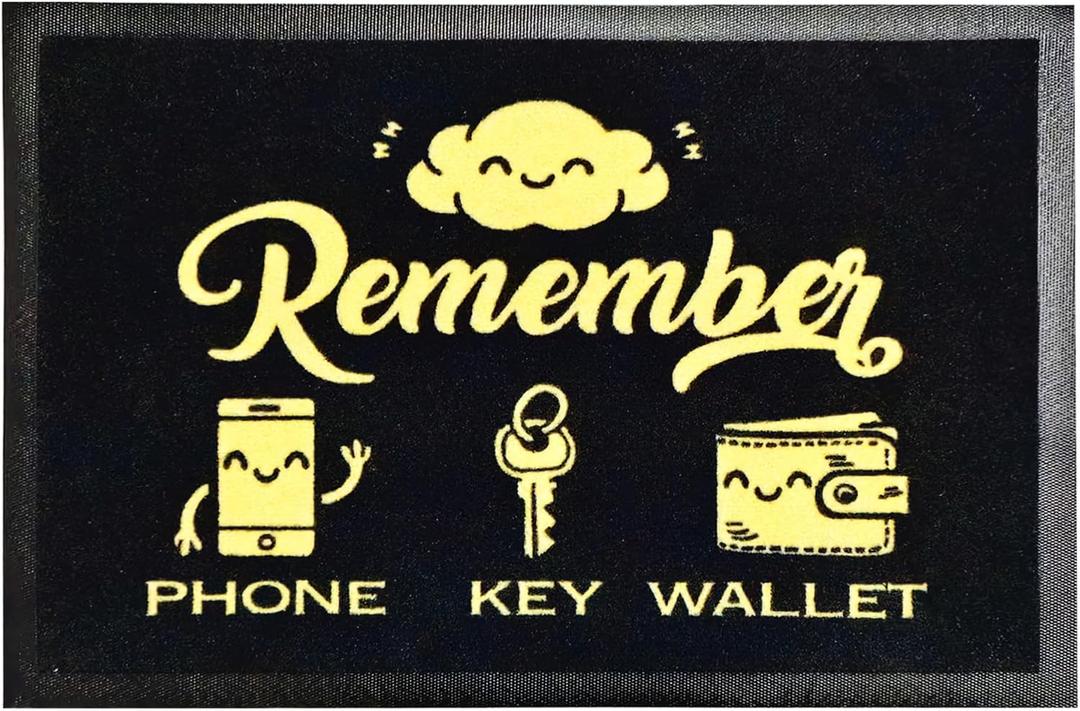 Funny Door Mats Outside Funny Welcome Mats for Front Door Front Door Mat Funny Keys, Glasses, Phone Doormat Washable Rug Outdoor Rug Doormat Outside Entrance Entryway, Non Slip Rug