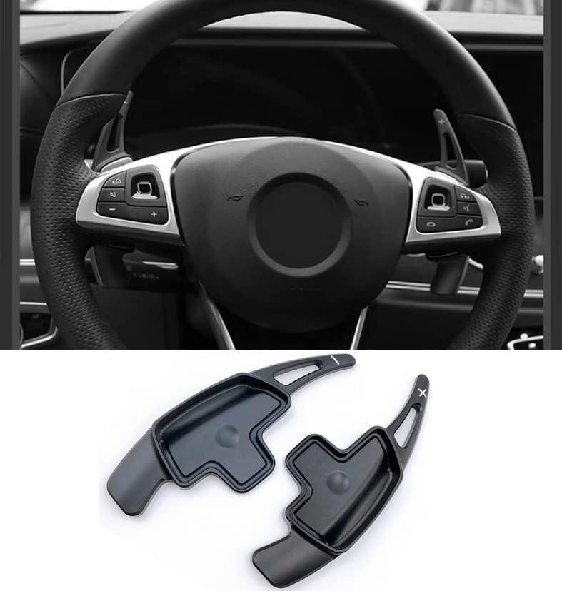 Aluminum-Alloy Steering Wheel Paddle Shifter Extension Compatible with Mercedes Benz A B C CLA CLS E G GL GLA GLC GLE GLS Metris S SL SLC Class (Black)